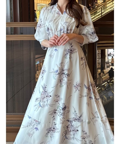 Her lip to ワンピース French Bouquet Puff Sleeve Dress : ZOZOTOWN