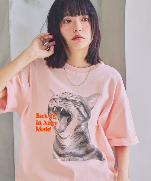 PBLIM tシャツ 半袖 「UNISEX」シャウトキャットT 猫 / フロント