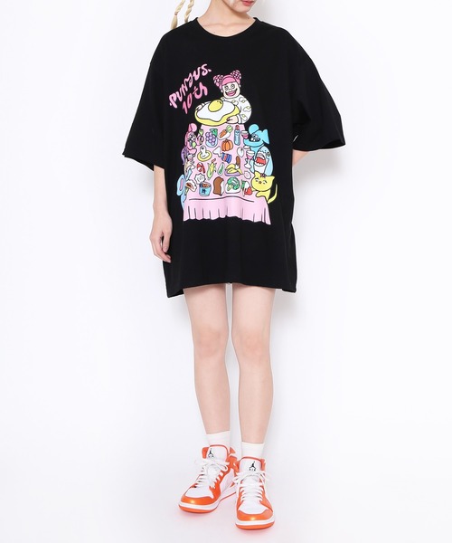 「PUNYUS」 半袖Tシャツ 4 ブラック レディース_画像2