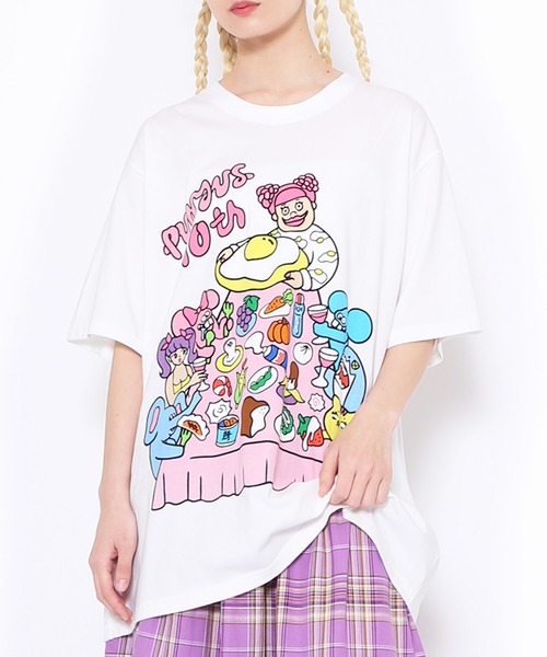 「PUNYUS」 半袖Tシャツ 4 ブラック レディース_画像5