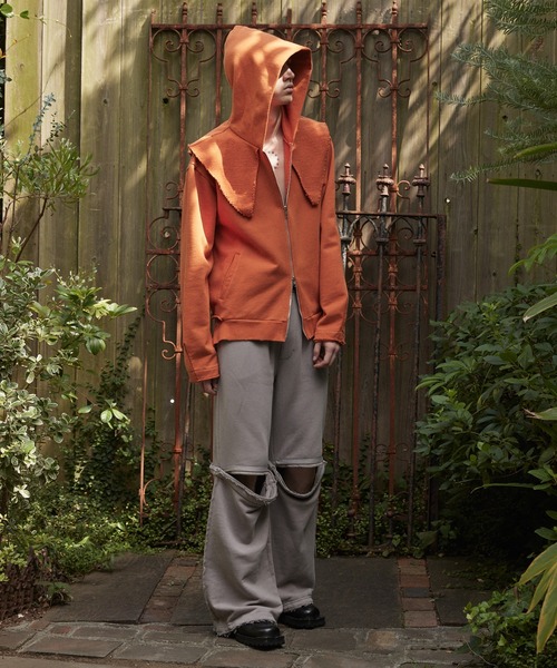 「GRANCY」 ジップアップパーカー M ホワイト メンズの画像