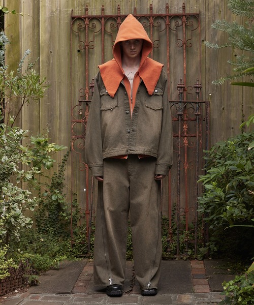 「GRANCY」 ジップアップパーカー M ホワイト メンズの画像