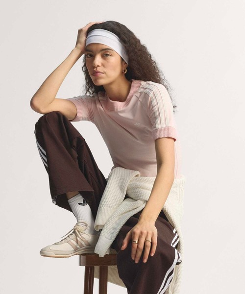 adidas（アディダス） tシャツ ニット クロシェ ディテール付き カリ T