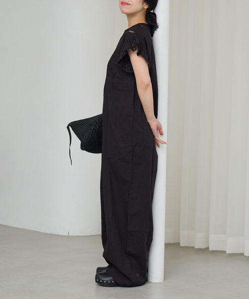 オールインワン IENA LA BOUCLE カットワークオールインワン 
