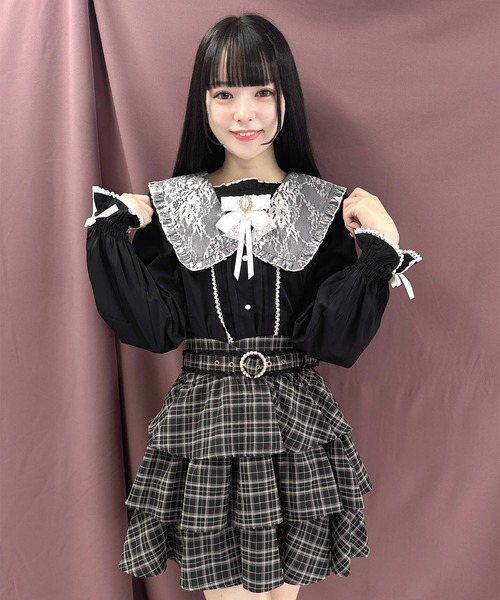 「ROJITA」 長袖ブラウス FREE ピンク レディース_画像4