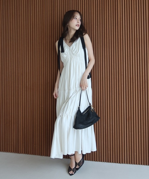 EIMY ISTOIRE（エイミーイストワール） ワンピース RIBBON SHOULDER