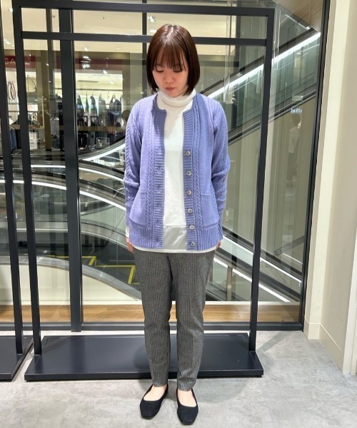 「la.f…」 スラックス 9号 ホワイト レディース_画像2