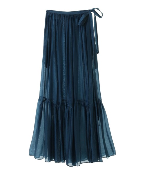 CURRENTAGE スカート 「CURRENTAGE/カレンテージ」Silk capra skirt