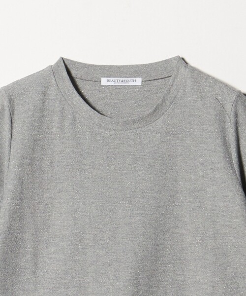 tシャツ コットンポリエステル ラメ ショートスリーブ カットソー レディースの画像