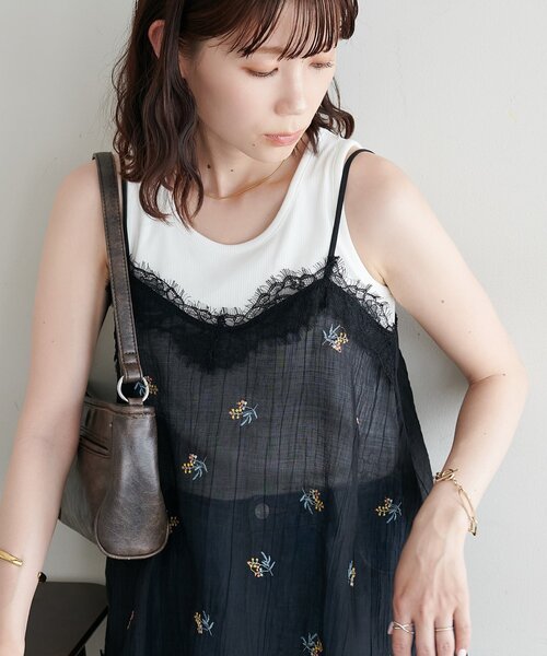 Discoat（ディスコート） キャミソール 「WEB限定」刺繍シアー