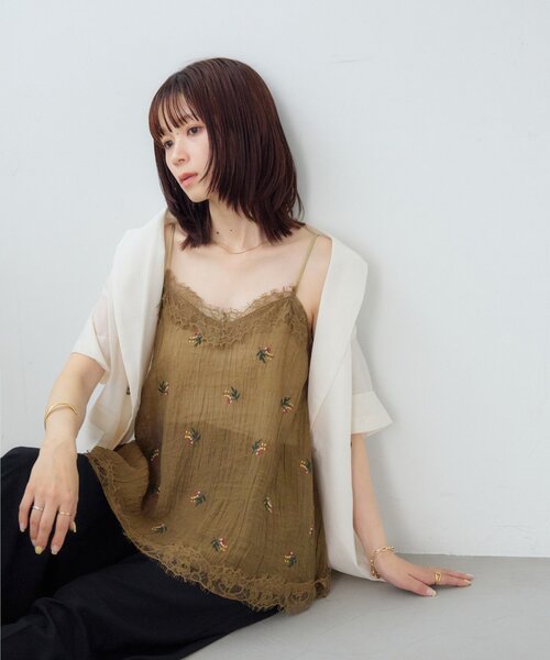 Discoat（ディスコート） キャミソール 「＋1で高見え!/WEB限定」刺繍