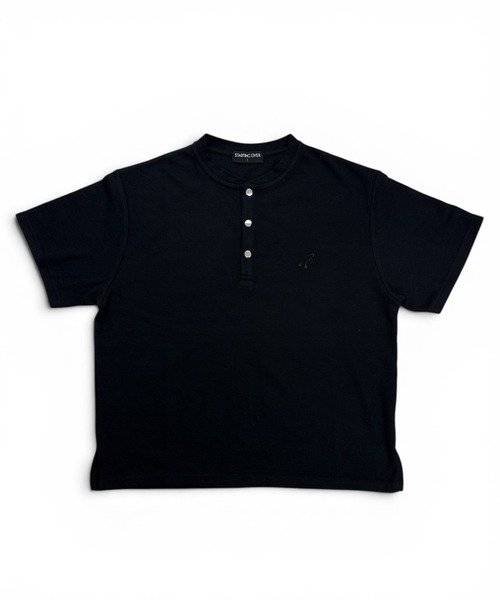 即完 HTH STAR WAFFLE HENLY TEE 半袖Tシャツ navy Starting Over（スターティング オーバー） ヘンリーネック tシャツ 新