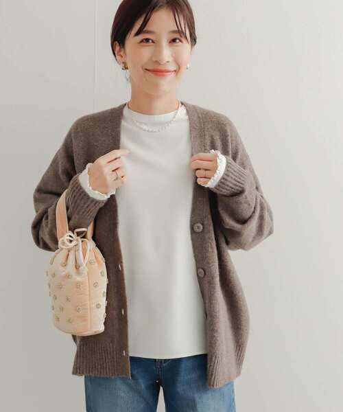 「URBAN RESEARCH DOORS」 長袖ブラウス MEDIUM ネイビー レディース_画像4
