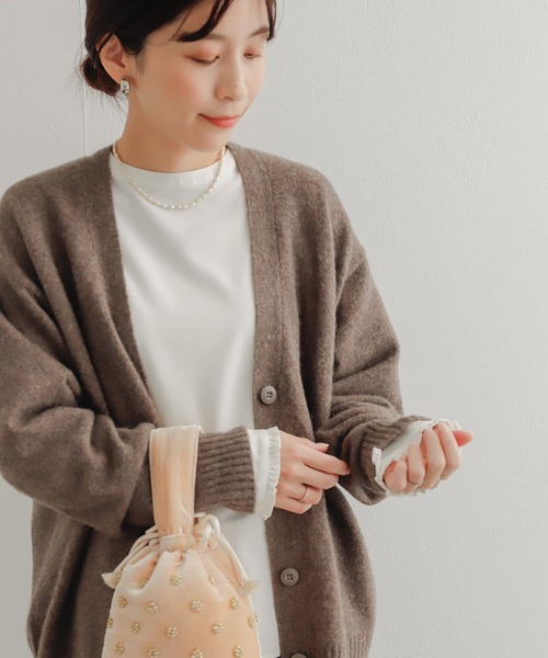 「URBAN RESEARCH DOORS」 長袖ブラウス MEDIUM ネイビー レディース_画像8