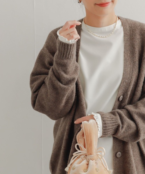 「URBAN RESEARCH DOORS」 長袖ブラウス MEDIUM ネイビー レディース_画像9