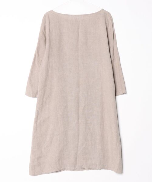 「fog linen work」 7分袖ワンピース - ベージュ レディース_画像2