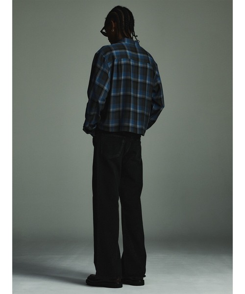 ブルゾン アウター FORSOMEONE CHECK ZIP SHIRT メンズの画像