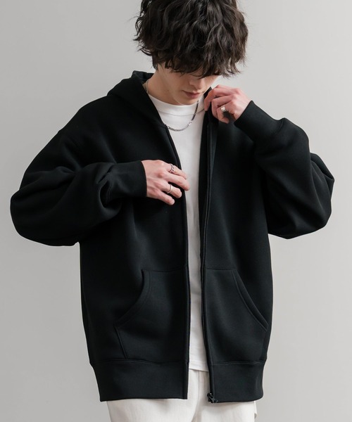 「Rocky Monroe」 ジップアップパーカー L 杢グレー メンズ_画像2