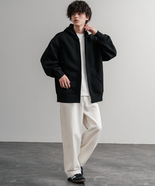 「Rocky Monroe」 ジップアップパーカー L 杢グレー メンズ_画像6