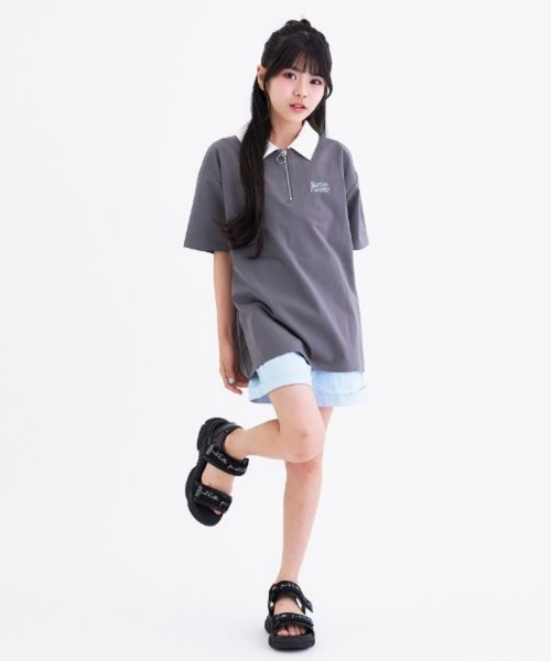 PINK-latte（ピンクラテ） tシャツ 「接触冷感」バックハート衿つき