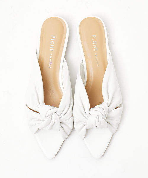 「PICHE ABAHOUSE」 フラットサンダル M ネイビー レディース_画像3
