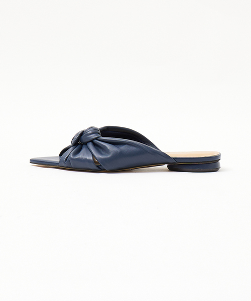 「PICHE ABAHOUSE」 フラットサンダル M ネイビー レディース_画像5