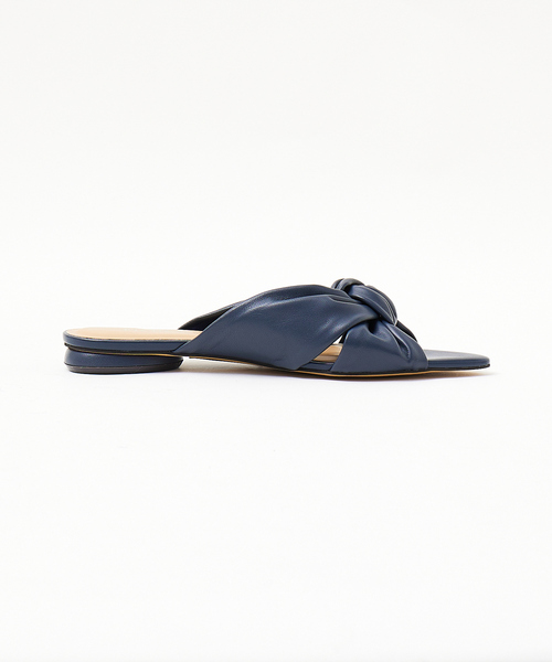 「PICHE ABAHOUSE」 フラットサンダル M ネイビー レディース_画像8