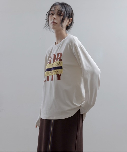 Eimee Law（エイミーロウ） tシャツ フロッキープリント レース