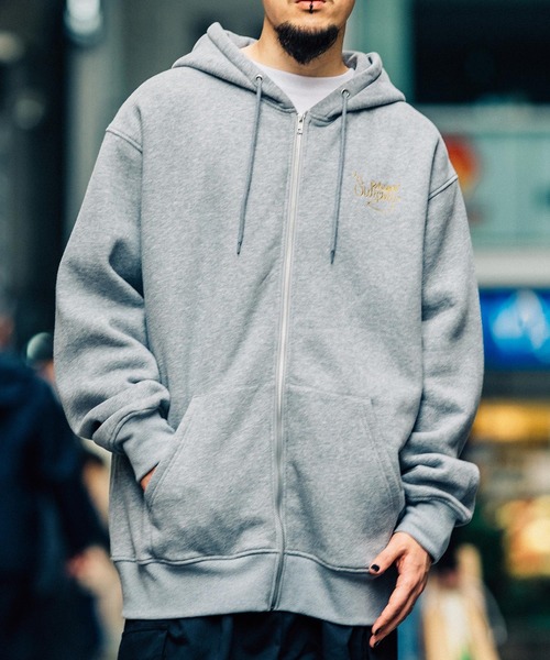 Subciety（サブサエティ） ジップアップパーカー LARGE グレー メンズ