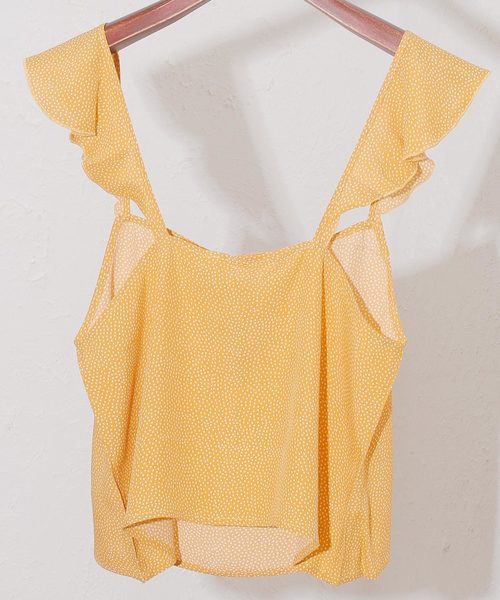 キャミソール ROLLAS ローラス / RUFFLE TANK MINI SPOT ラッフルタンクトップ キャミソール /  RO13046 ROLLA'S キャミソール ROLLAS ローラス / RUFFLE TANK MINI SPOT