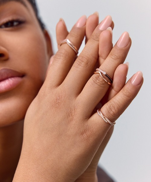 PANDORA（パンドラ） 指輪 リング スパークリング ウィッシュボーン