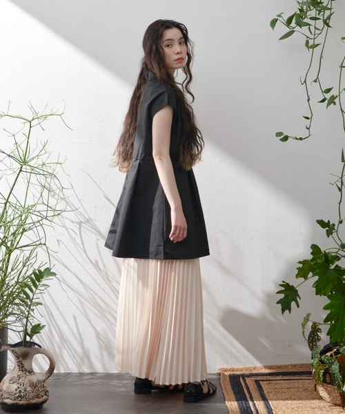 シャツ ブラウス バンドカラータック切り替えブラウス|ZOZOTOWN |22