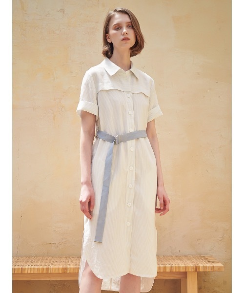 定番特価 ワンピース シャツワンピース リネンストライプシャツワンピース / Linen Stripe Shirt One-Piece ZOZOTOWN PayPayモール店 - 通販 - PayPayモール お得正規店