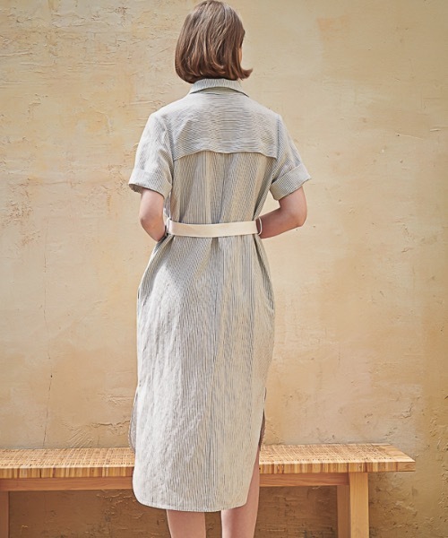 定番特価 ワンピース シャツワンピース リネンストライプシャツワンピース / Linen Stripe Shirt One-Piece ZOZOTOWN PayPayモール店 - 通販 - PayPayモール お得正規店