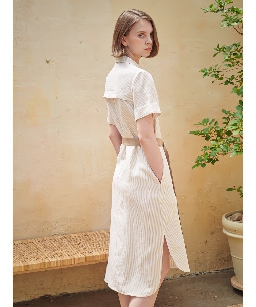 定番特価 ワンピース シャツワンピース リネンストライプシャツワンピース / Linen Stripe Shirt One-Piece ZOZOTOWN PayPayモール店 - 通販 - PayPayモール お得正規店