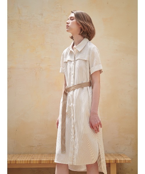 定番特価 ワンピース シャツワンピース リネンストライプシャツワンピース / Linen Stripe Shirt One-Piece ZOZOTOWN PayPayモール店 - 通販 - PayPayモール お得正規店