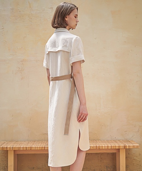 定番特価 ワンピース シャツワンピース リネンストライプシャツワンピース / Linen Stripe Shirt One-Piece ZOZOTOWN PayPayモール店 - 通販 - PayPayモール お得正規店