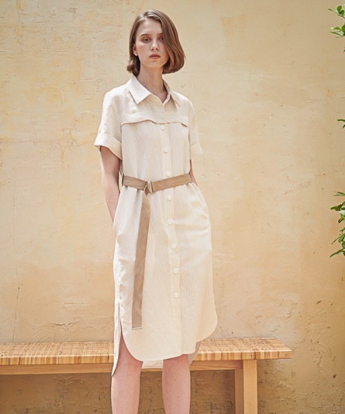 定番特価 ワンピース シャツワンピース リネンストライプシャツワンピース / Linen Stripe Shirt One-Piece ZOZOTOWN PayPayモール店 - 通販 - PayPayモール お得正規店