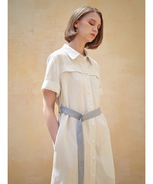 定番特価 ワンピース シャツワンピース リネンストライプシャツワンピース / Linen Stripe Shirt One-Piece ZOZOTOWN PayPayモール店 - 通販 - PayPayモール お得正規店