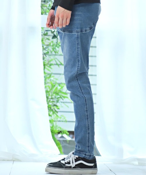 メンズ デニムパンツ カジュアル サイドポケット N00400 LUXSTYLE ジーンズ サイドポケットデニムパンツ メンズ