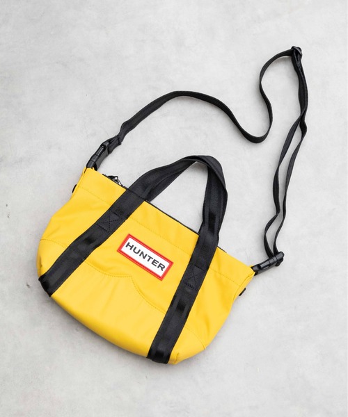 ◆HUNTER◆ UNISEX Nylon Top Clip Mini Tote Bag Yellow HUNTER トートバッグ 「66」「HUNTER」NYLON TOPCLIP TOTE MINI