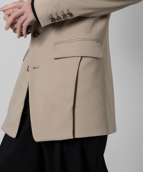 ATO ジャケット テーラードジャケット POLYESTER SLIT JACKET
