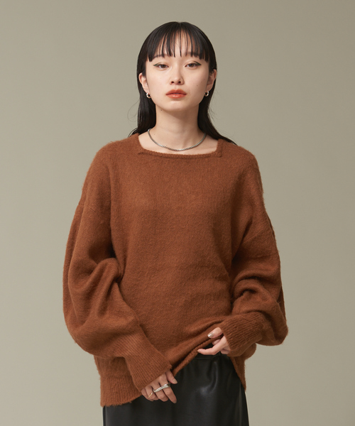 NOMINE（ノミネ） ニット セーター モヘアライクスクエアニット