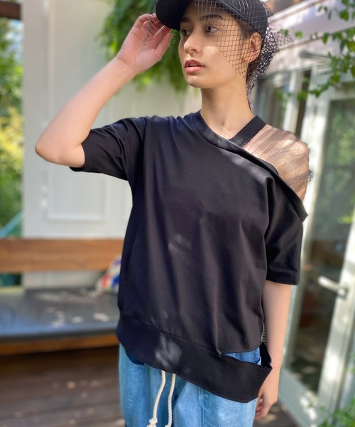 tシャツ スリットチュールデザインTee レディース tシャツ スリットチュールデザインTee レディース : ZOZOTOWN