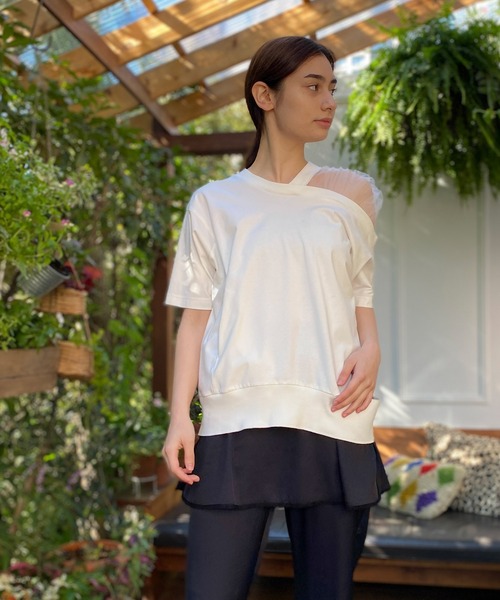 tシャツ スリットチュールデザインTee レディース tシャツ スリットチュールデザインTee レディース : ZOZOTOWN