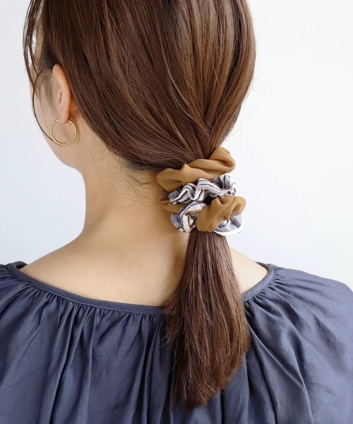 ANEMONE（アネモネ） シュシュ ボーダー×シックカラーシュシュ「2個