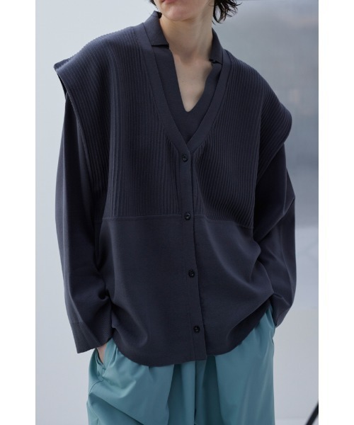 【新品タグ付き】定価41800円RIM.ARK ニットベスト ウール ブラック RIM.ARK ベスト ジレ Pin-tuck knit vest レディース : ZOZOTOWN Yahoo