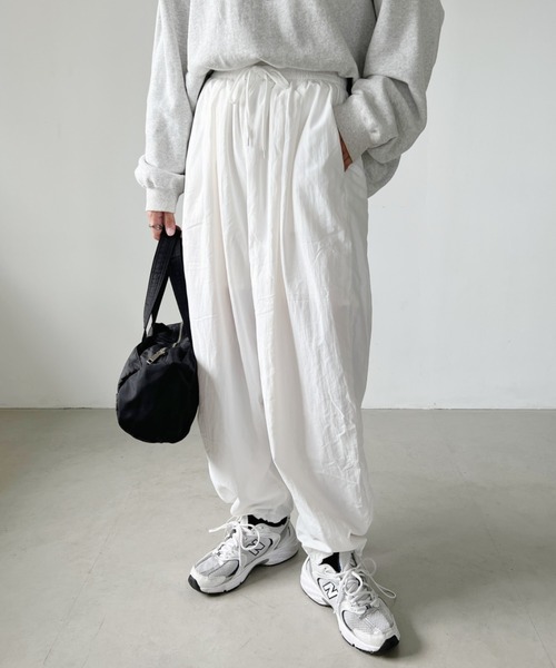 ★SATUR★パラシュートパンツ パンツ レディース ボリュームパラシュートパンツ : ZOZOTOWN