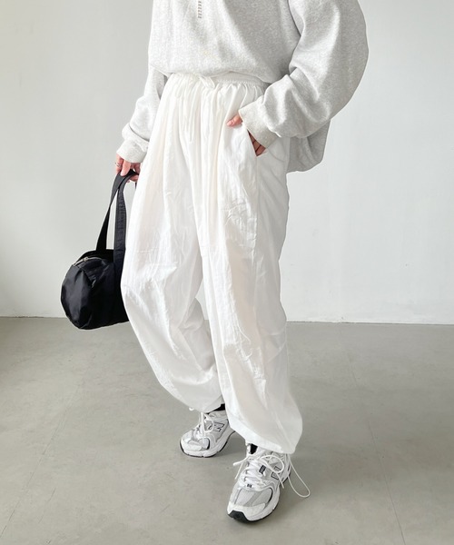 MEER. クロスボリュームパンツ ホワイト 未使用品 カジュアルパンツ
