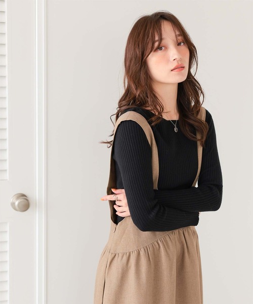 titivate（ティティベイト） ニット セーター ボートネックリブ編み